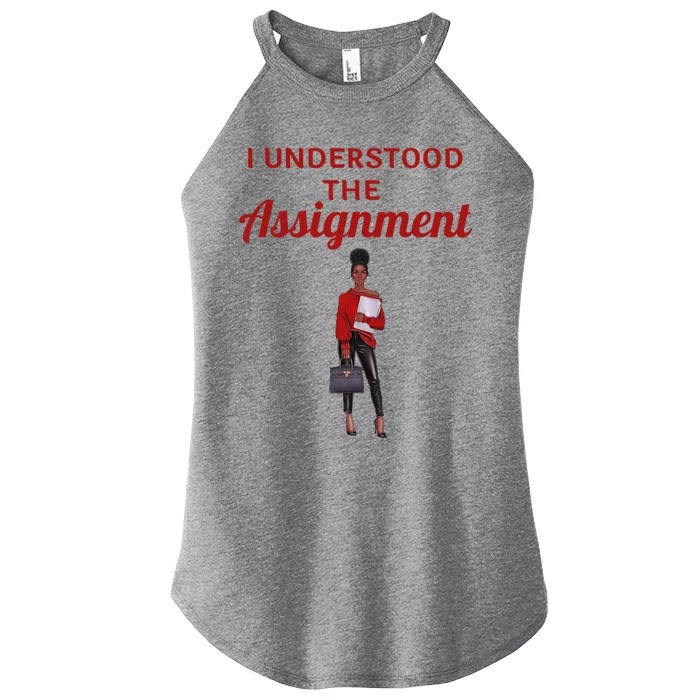 I Understood The Assignt Funny Pop Culture Gift Women’s Perfect Tri Rocker Tank