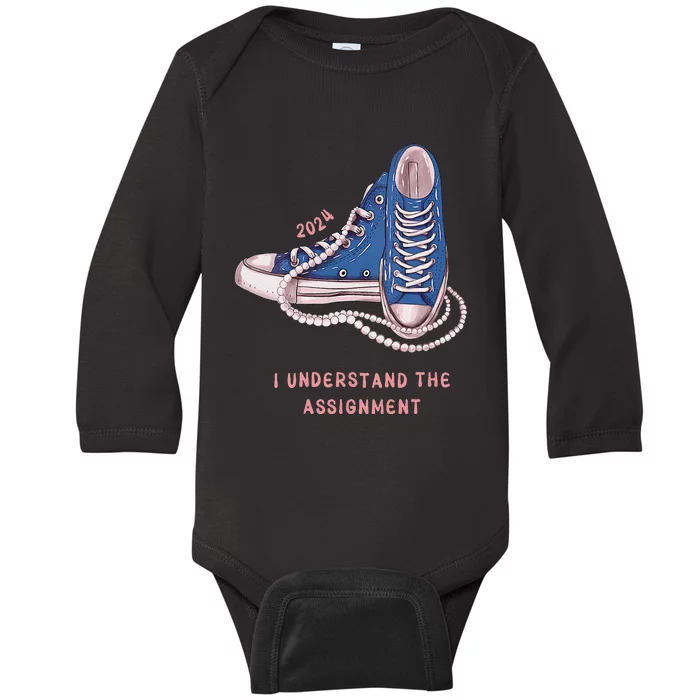 I Understand The Assignment Kamala Harris 2024 Election Baby Long Sleeve Bodysuit