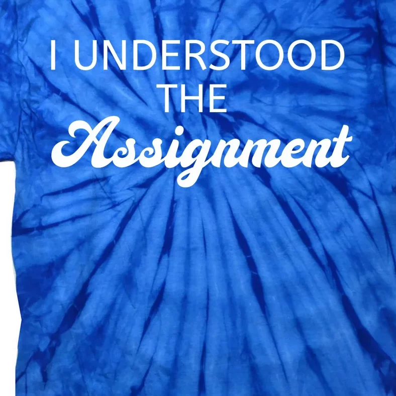 I Understood The Assignment Funny Pop Culture Premium Tie-Dye T-Shirt