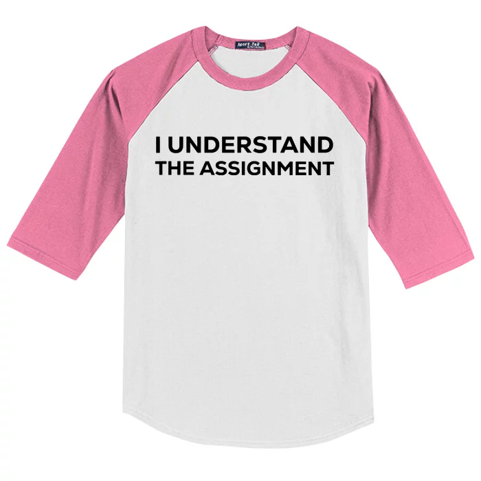 I Understand The Assignment Kids Colorblock Raglan Jersey