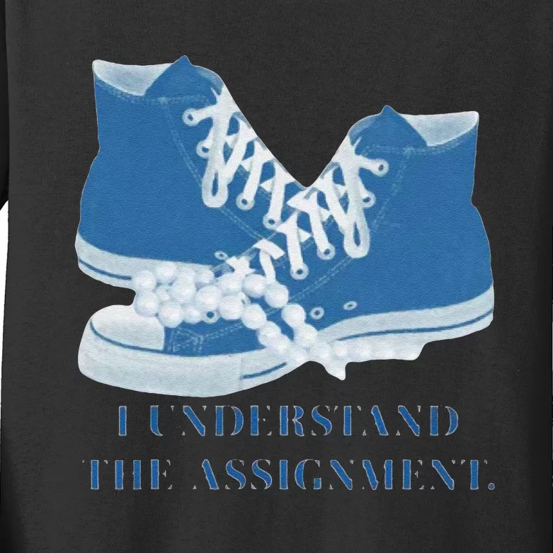 I Understand The Assignment Veterans For Kamala Kids Long Sleeve Shirt