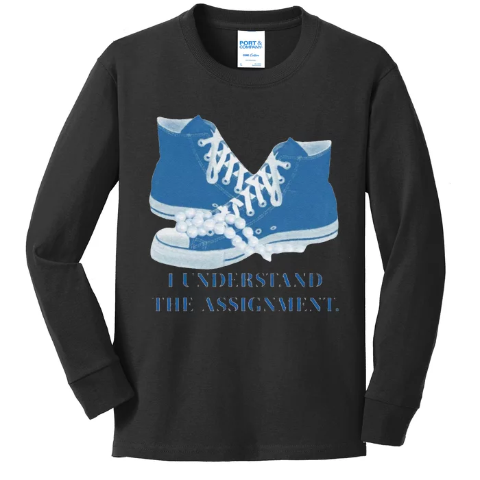 I Understand The Assignment Veterans For Kamala Kids Long Sleeve Shirt