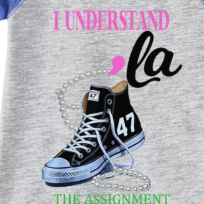 I Understand The Assignment Chucks And Pearls Election 2024 Infant Baby Jersey Bodysuit