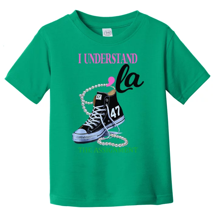 I Understand The Assignment Chucks And Pearls Election 2024 Toddler T-Shirt