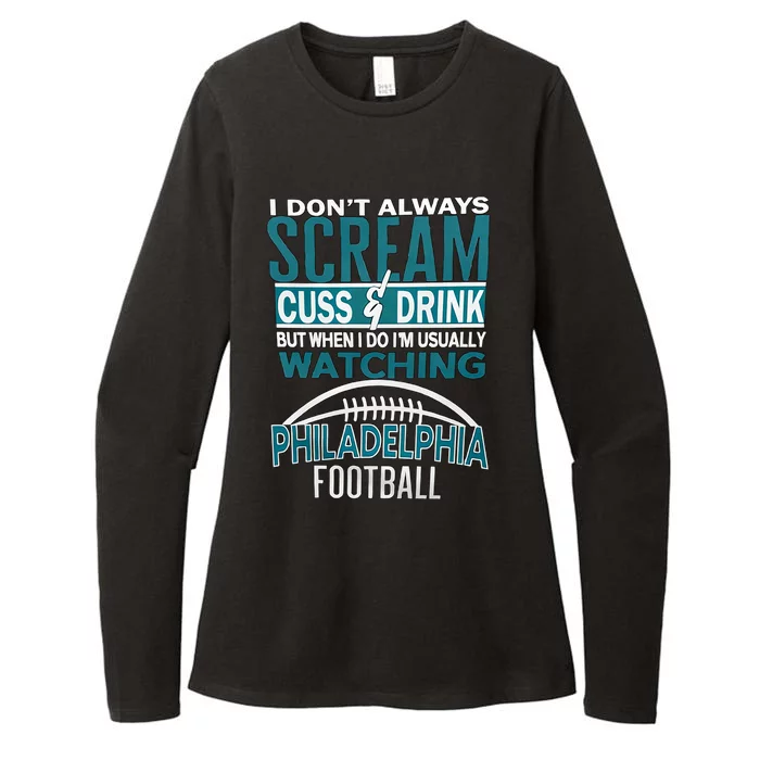 I'm Usually Watching Philadelphia Philly Football Champion Fan Lover Womens CVC Long Sleeve Shirt