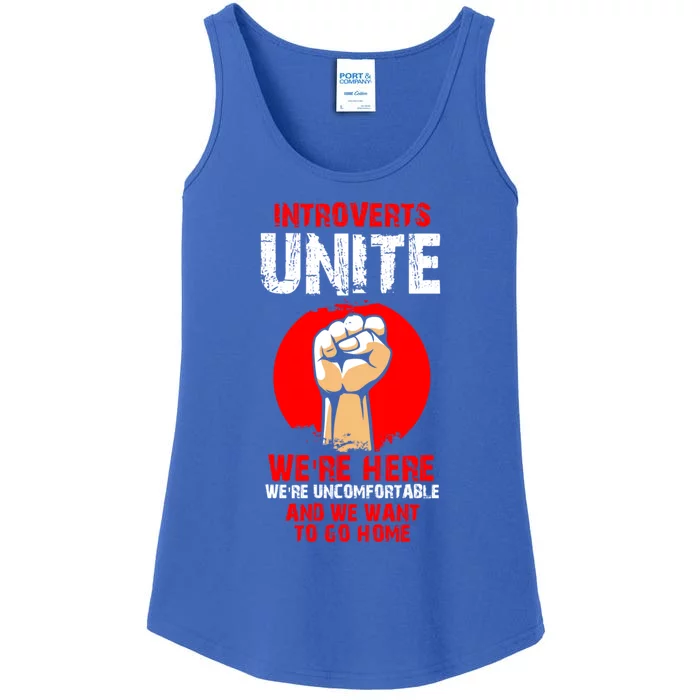 Introverts Unite We're Uncomfortable And We Want To Go Home Gift Ladies Essential Tank