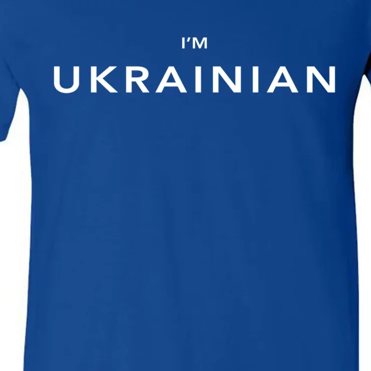 Im Ukrainian Zelensky Ukraine Patriotic Proud Ukrainians Funny Gift V-Neck T-Shirt