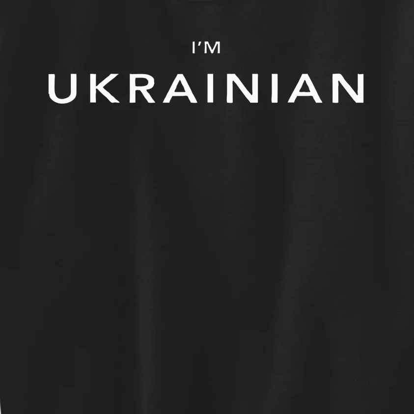 IM Ukrainian Zelensky Ukraine Patriotic Proud Ukrainians Kids Sweatshirt