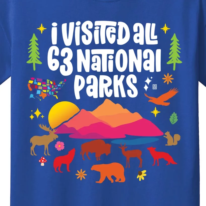 I Visited All 63 National Parks Cute Gift Kids T-Shirt