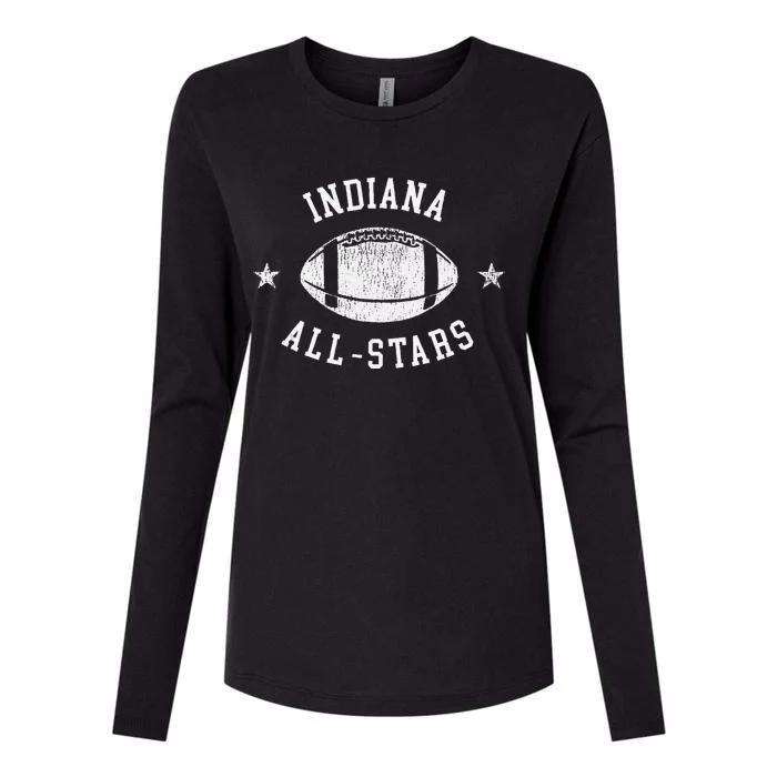 Indiana Vintage Allstars Football Retro 80s Womens Cotton Relaxed Long Sleeve T-Shirt