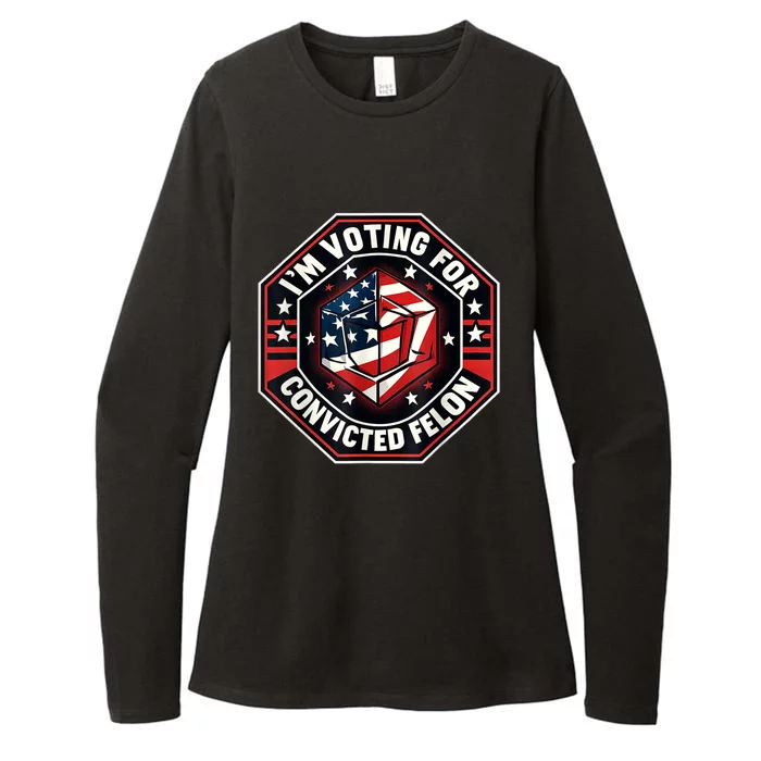 Im Voting Convicted Felon 2024 Convicted Felon 2024 Womens CVC Long Sleeve Shirt