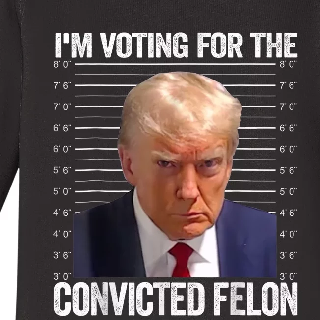 IM Voting Convicted Felon 2024 Baby Long Sleeve Bodysuit