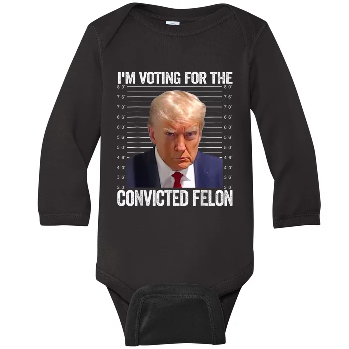 IM Voting Convicted Felon 2024 Baby Long Sleeve Bodysuit