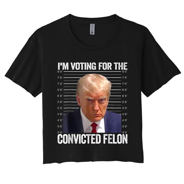 IM Voting Convicted Felon 2024 Women's Crop Top Tee