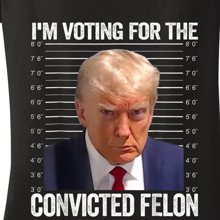 IM Voting Convicted Felon 2024 Women's V-Neck T-Shirt