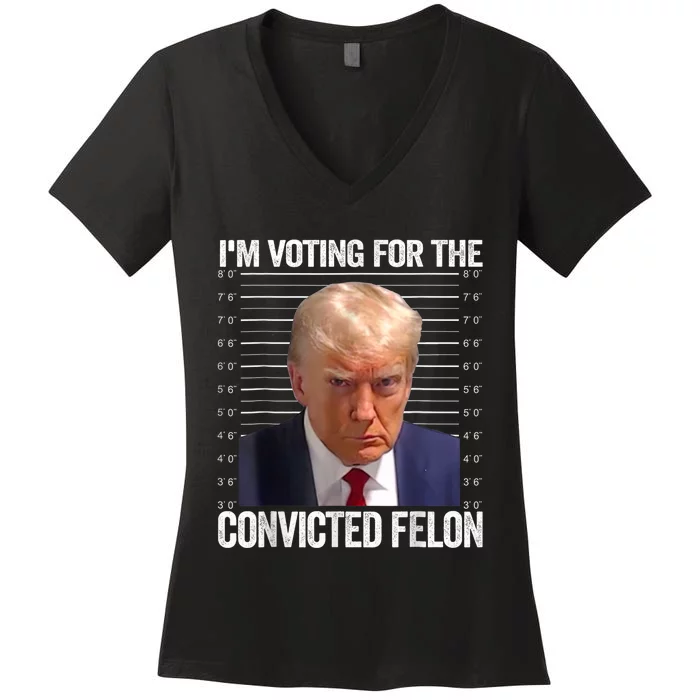 IM Voting Convicted Felon 2024 Women's V-Neck T-Shirt