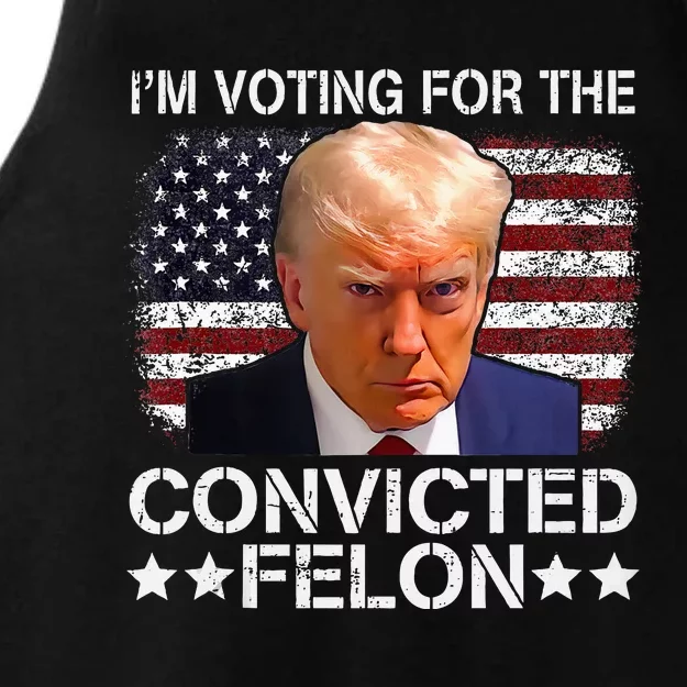 IM Voting Convicted Felon 2024 Trump 2024 Convicted Felon Ladies Tri-Blend Wicking Tank