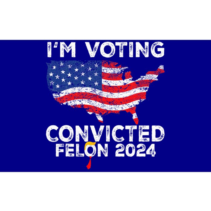 IM Voting Convicted Felon 2024 Funny Pro Trump Us Map Bumper Sticker