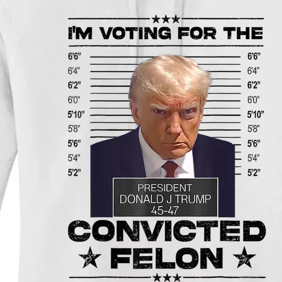 IM Voting Convicted Felon 2024 Trump 2024 Convicted Felon Women's Pullover Hoodie