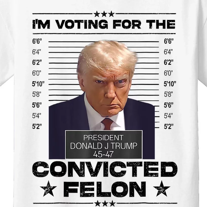 IM Voting Convicted Felon 2024 Trump 2024 Convicted Felon Kids T-Shirt