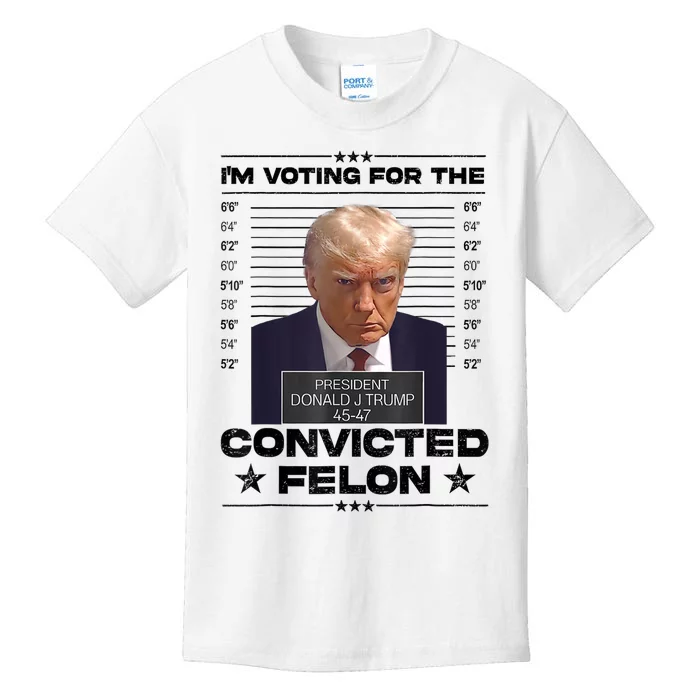 IM Voting Convicted Felon 2024 Trump 2024 Convicted Felon Kids T-Shirt