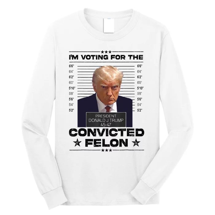 IM Voting Convicted Felon 2024 Trump 2024 Convicted Felon Long Sleeve Shirt