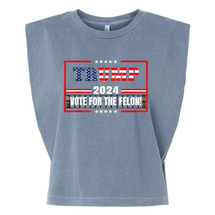 IM Voting Convicted Felon 2024 Still Vote Donald Trump 2024 Garment-Dyed Women's Muscle Tee