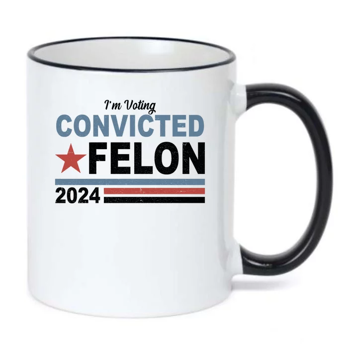 Im Voting Convicted Felon Trump 2024 Black Color Changing Mug