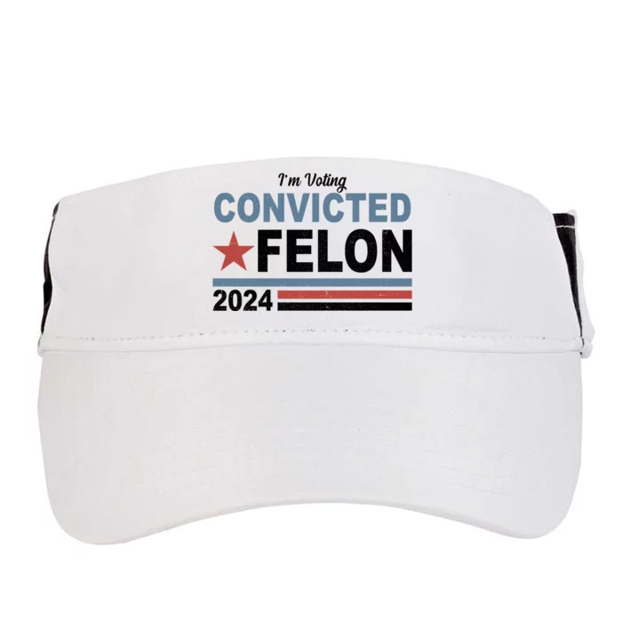 Im Voting Convicted Felon Trump 2024 Adult Drive Performance Visor