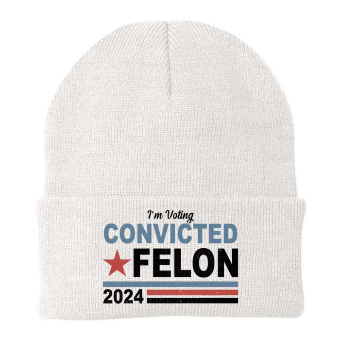 Im Voting Convicted Felon Trump 2024 Knit Cap Winter Beanie