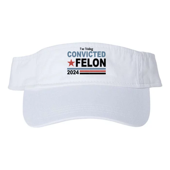 Im Voting Convicted Felon Trump 2024 Valucap Bio-Washed Visor