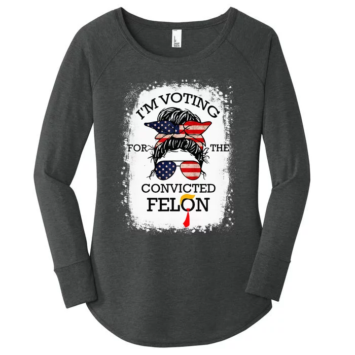 IM Voting Convicted Felon 2024 Women's Perfect Tri Tunic Long Sleeve Shirt