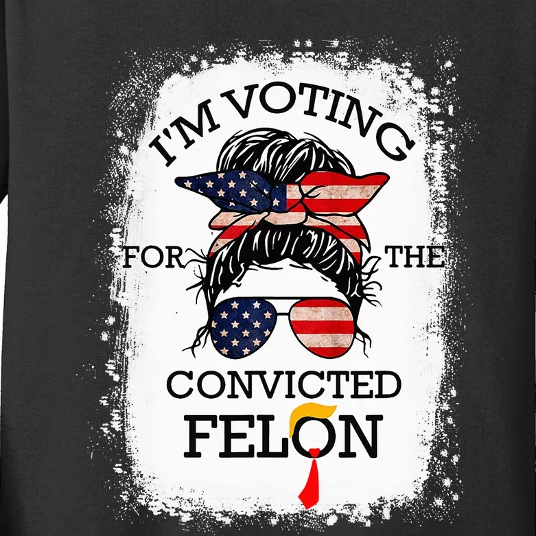 IM Voting Convicted Felon 2024 Kids Long Sleeve Shirt