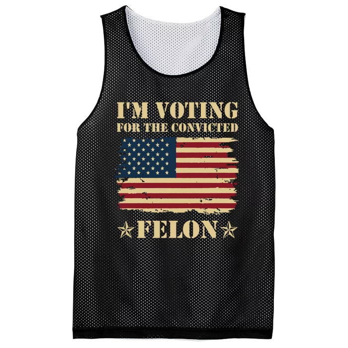 IM Voting Convicted Felon 2024 Mesh Reversible Basketball Jersey Tank