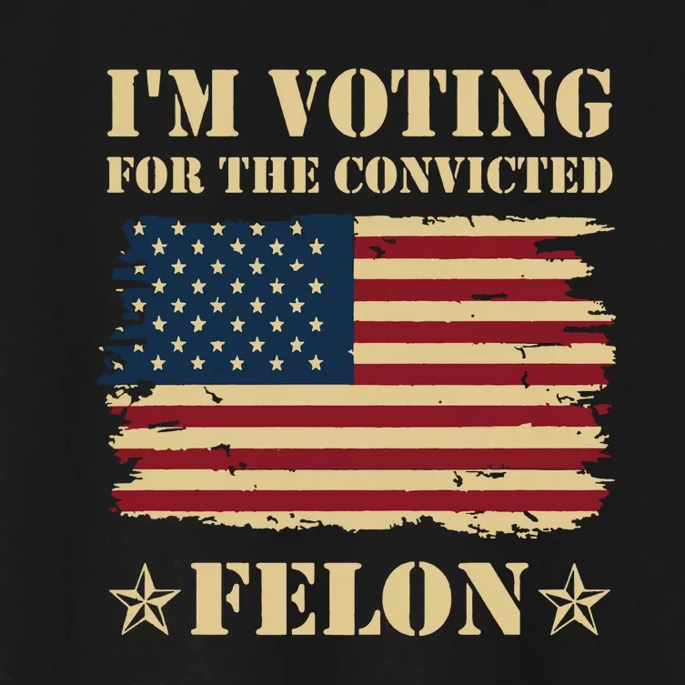 IM Voting Convicted Felon 2024 Women's Crop Top Tee