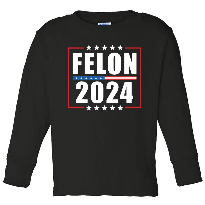 IM Voting Convicted Felon 2024 Toddler Long Sleeve Shirt