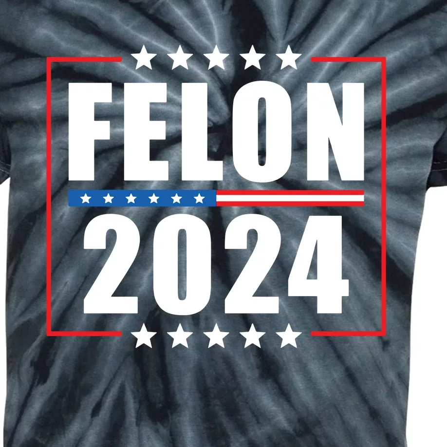 IM Voting Convicted Felon 2024 Kids Tie-Dye T-Shirt