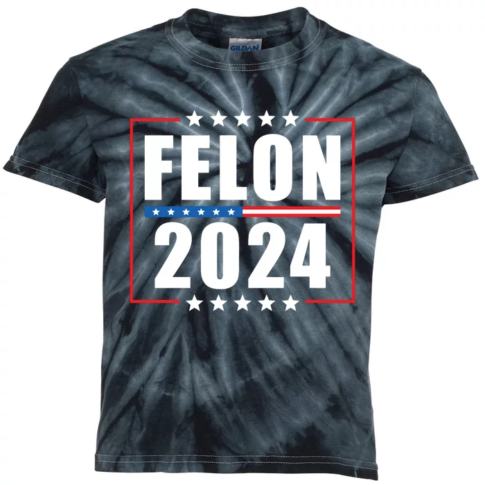 IM Voting Convicted Felon 2024 Kids Tie-Dye T-Shirt