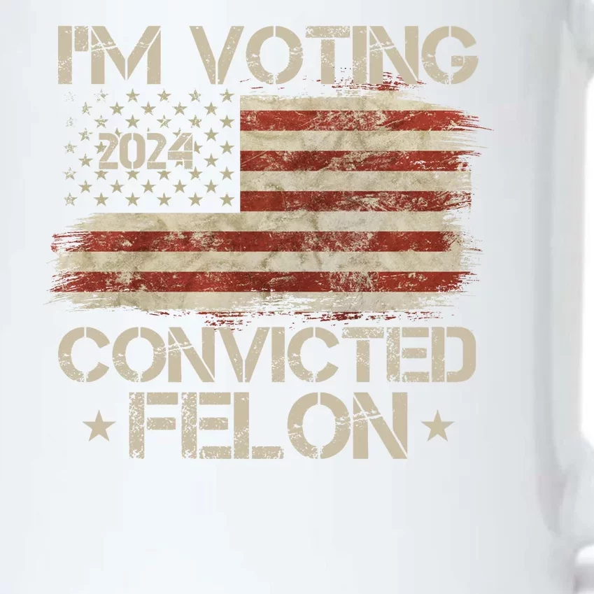 Im Voting Convicted Felon Trump Usa 2024 Vintage Black Color Changing Mug