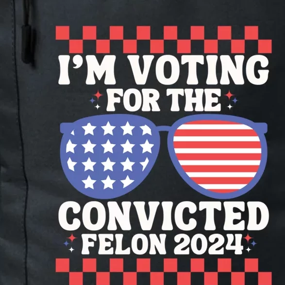 IM Voting Convicted Felon 2024 Usa Flag Sunglasses Groovy Gift Daily Commute Backpack