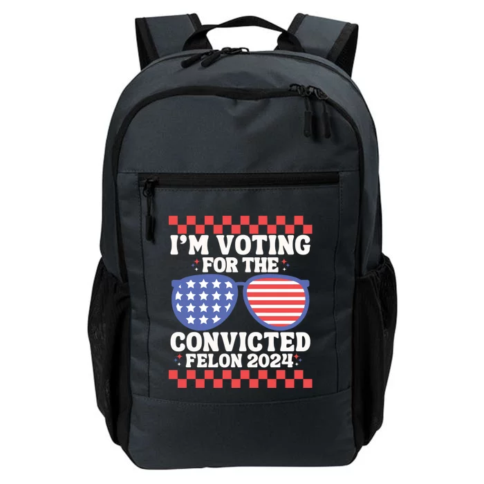 IM Voting Convicted Felon 2024 Usa Flag Sunglasses Groovy Gift Daily Commute Backpack