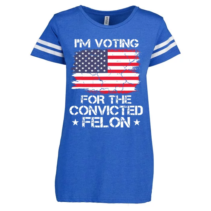 Im Voting Convicted Felon 2024 Trump 2024 Convicted Felon Enza Ladies Jersey Football T-Shirt