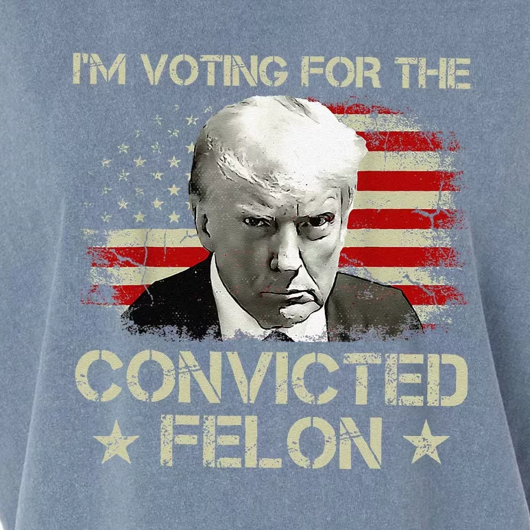 IM Voting Convicted Felon 2024 Still Vote Donald Trump Gift Garment-Dyed Women's Muscle Tee