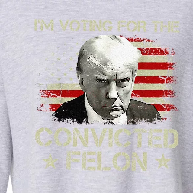 IM Voting Convicted Felon 2024 Still Vote Donald Trump Gift Cropped Pullover Crew