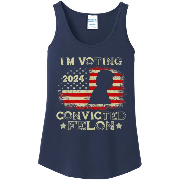 IM Voting Convicted Felon 2024 Ladies Essential Tank