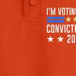 IM Voting Convicted Felon 2024 Messy Bun Funny Fellon 2024 Dry Zone Grid Performance Polo