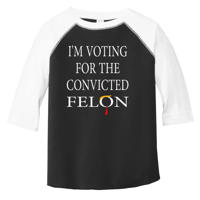 IM Voting Convicted Felon 2024 Toddler Fine Jersey T-Shirt