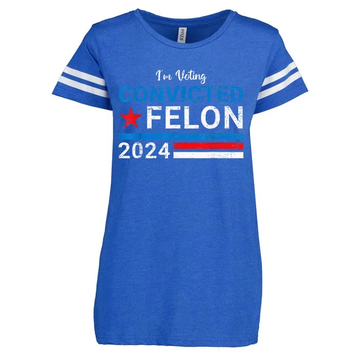 IM Voting Convicted Felon 2024 Enza Ladies Jersey Football T-Shirt