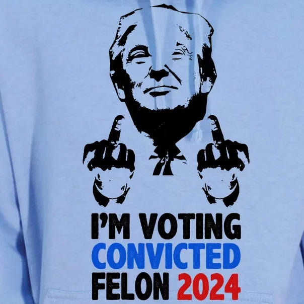 IM Voting Convicted Felon 2024 Donald Trump Unisex Surf Hoodie