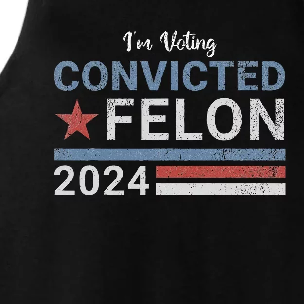 Im Voting Convicted Felon 2024 Ladies Tri-Blend Wicking Tank